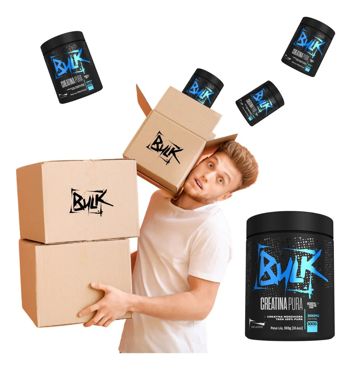 Kit 24 Creatina Monohidratada 100% Pura 300g Bulk Nutrition - Bulk Nutrition