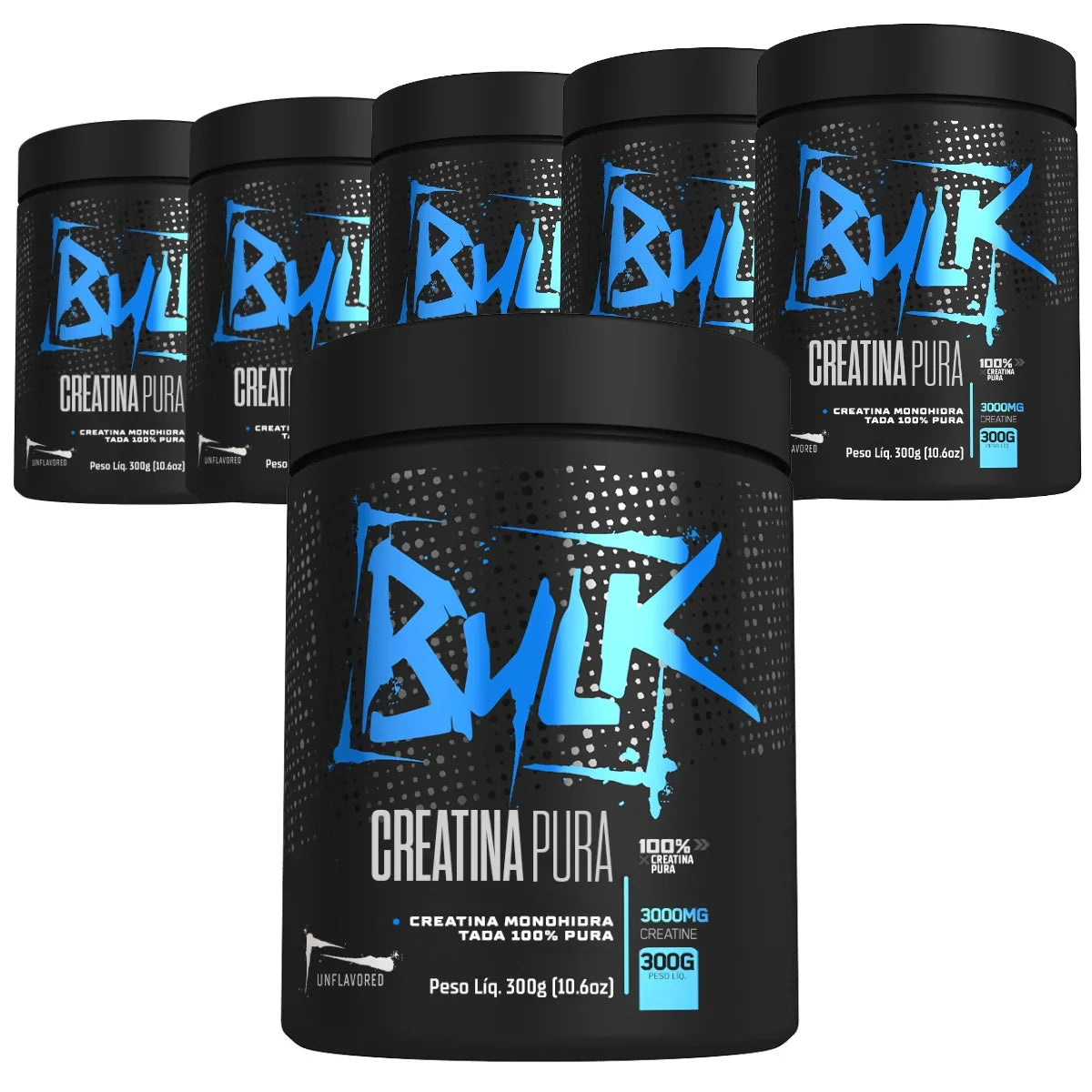 Kit 6x Creatina Monohidratada 100% Pura 300g Bulk Nutrition - Bulk Nutrition