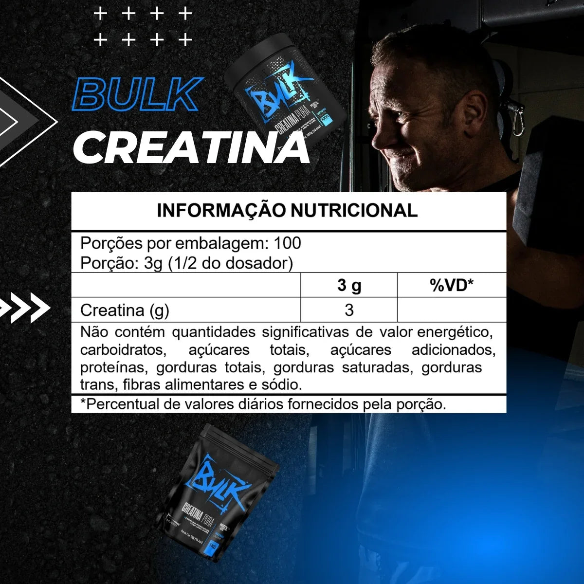 Creatina 100% Pura 300g + Beta Alanina 100% Pura 300g Bulk Nutrition - Bulk Nutrition