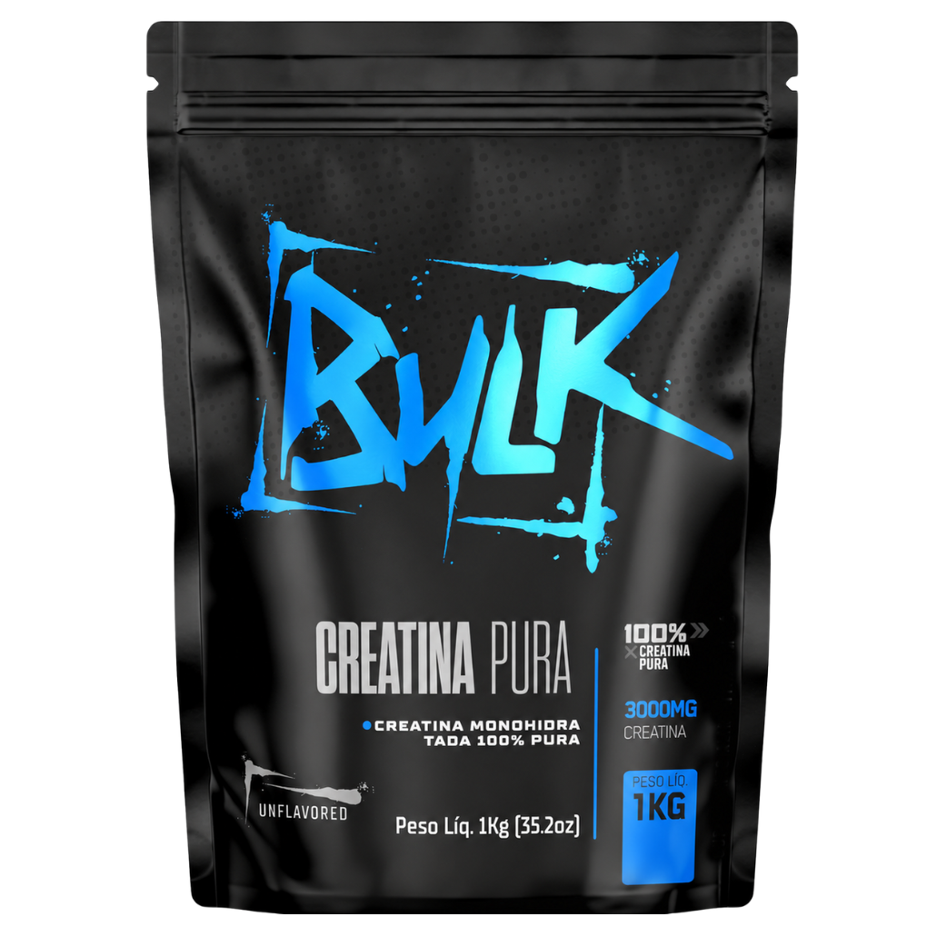 CREATINA MONOHIDRATADA 100% PURA 1KG (Refil) | BULK NUTRITION