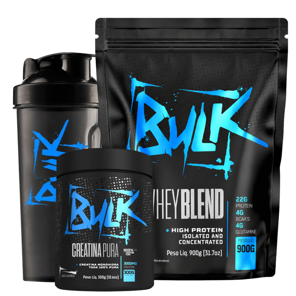 KIT WHEY PROTEIN BLEND + CREATINA PURA 300G + SHAKER | BULK NUTRITION
