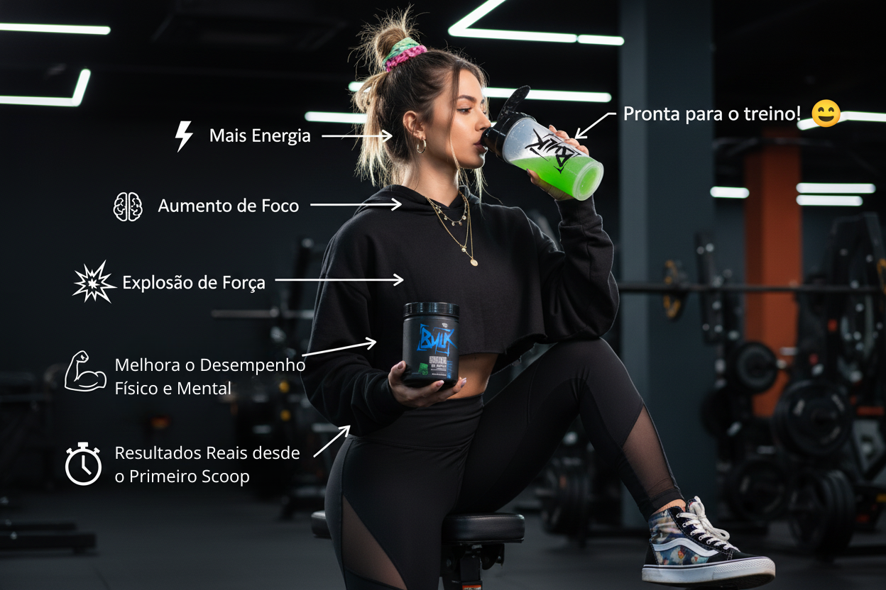 Kit 2x Pré Treino Stoutness Pre Workout 300g Bulk Nutrition