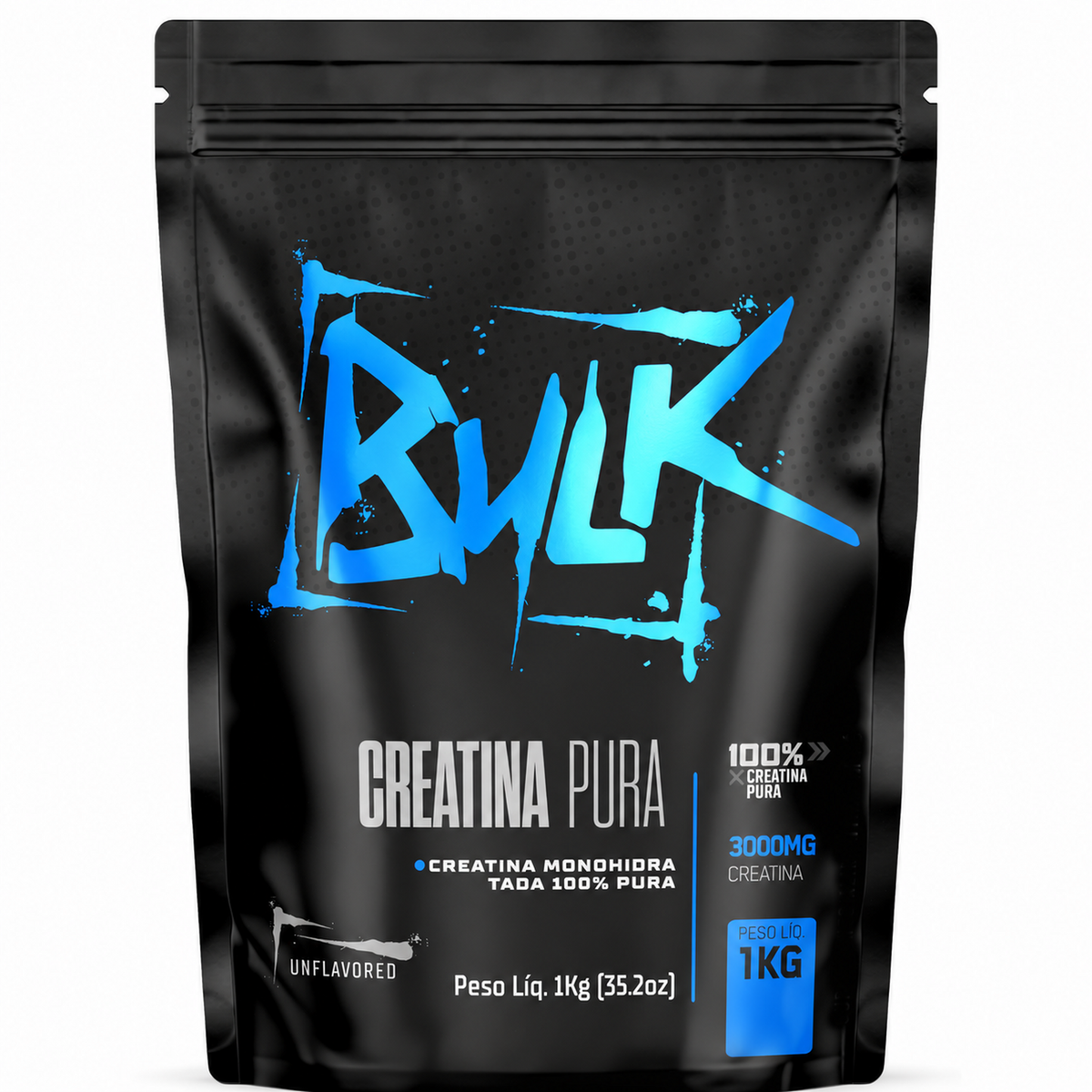 CREATINA MONOHIDRATADA 100% PURA 1KG (Refil) | BULK NUTRITION - Bulk Nutrition
