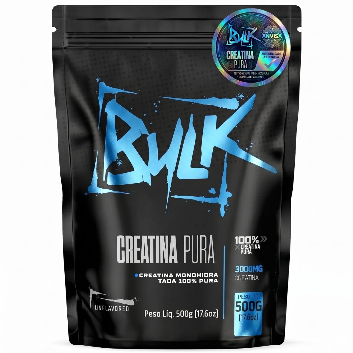Creatina Monohidratada 100% Pura 500g Bulk Nutrition