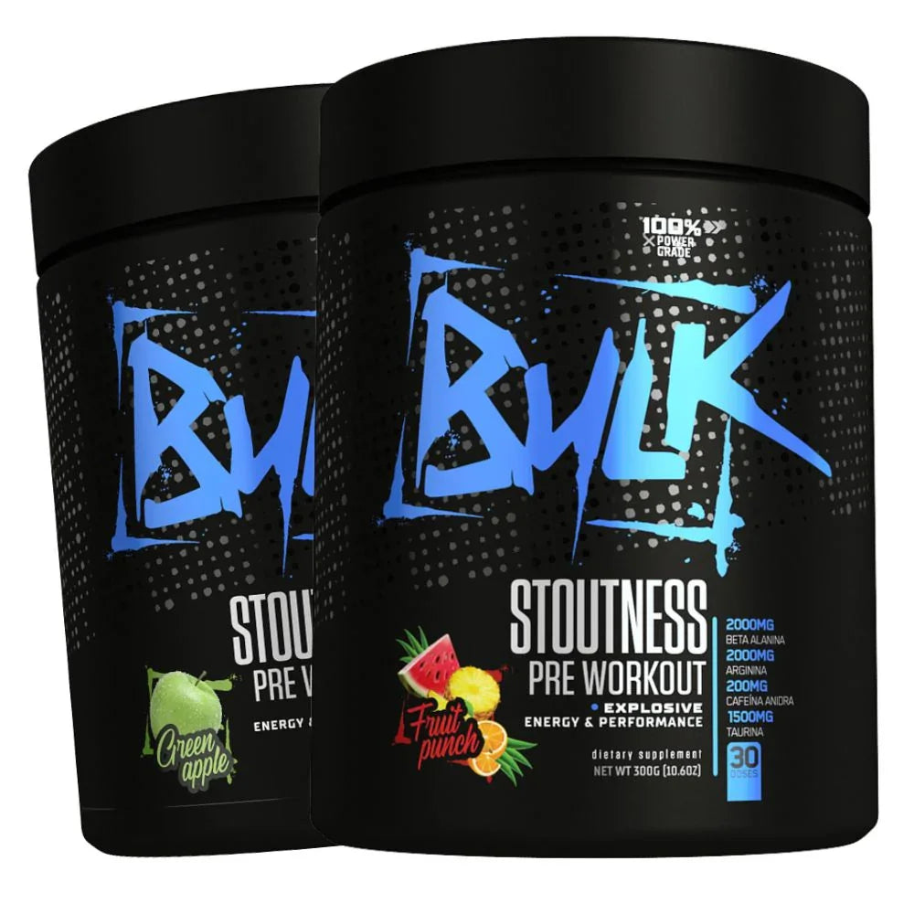 Kit 2x Pré Treino Stoutness Pre Workout 300g Bulk Nutrition - Bulk Nutrition