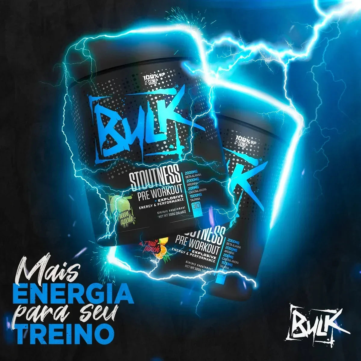 Pré Treino Stoutness 300g Bulk Nutrition - Bulk Nutrition
